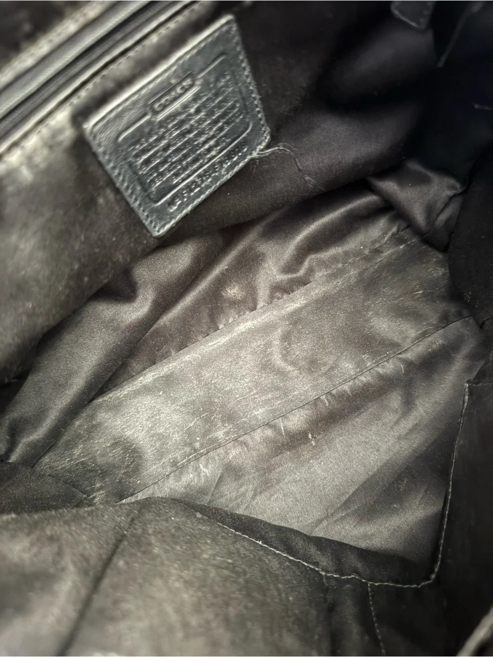 Coach Gallery Black Embossed Patent Leather Tote